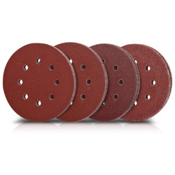 ZESTAW 20x Krążek PAPIER ŚCIERNY na RZEP, krążki 125mm 8 ot